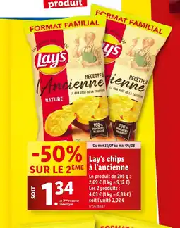 Lidl Lays chips a l'ancienne offre