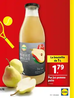 Lidl Pur jus pomme poire offre