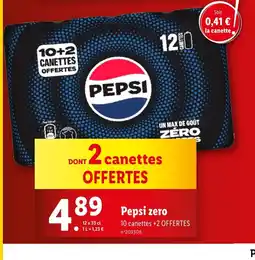Lidl Pepsi zero offre