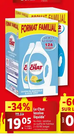 Lidl Le Chat lessive liquide offre