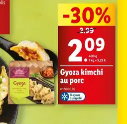 Lidl Gyoza kimchi au porc offre