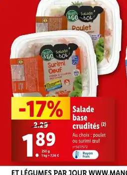 Lidl Salade base crudites offre