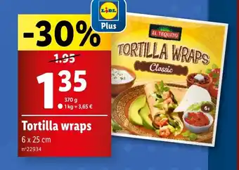 Lidl Tortilla wraps offre