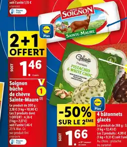 Lidl Soignon bûche de chèvre Sainte-Maure (2) offre