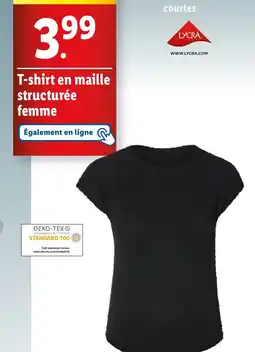 Lidl T-shirt en maille structurée offre