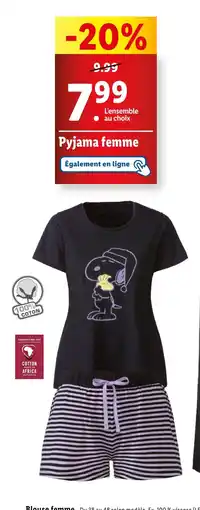 Lidl Pyjama femme offre