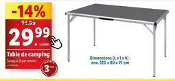 Lidl Table de camping offre