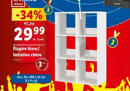 Lidl Étagère blanc/ imitation chêne offre