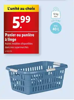 Lidl Panier ou panière à linge offre