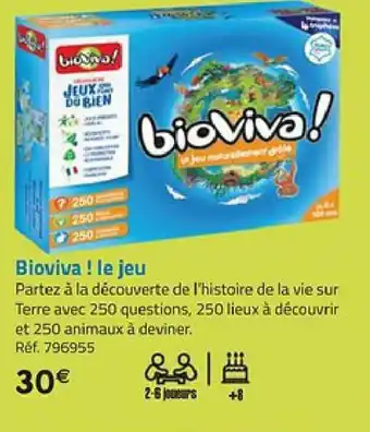 La Grande Récré Bioviva! le jeu offre