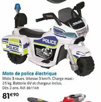 La Grande Récré Moto de police électrique offre