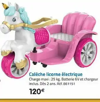 Calèche licorne électrique
