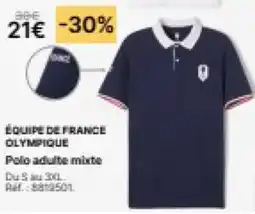 Decathlon ÉQUIPE DE FRANCE OLYMPIQUE Polo adulte mixte offre