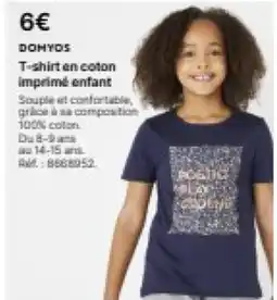 Decathlon T-shirt en coton imprimé enfant offre