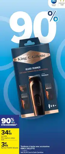 Carrefour Tondeuse à barbe avec accessoires KING.C.GILLETTE offre