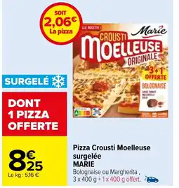Carrefour Pizza Crousti Moelleuse surgelée MARIE offre