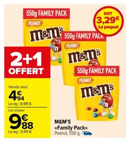 Carrefour M&M'S <<Family Pack>> Peanut, 550 g. offre