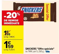 Carrefour SNICKERS "Offre spéciale" offre