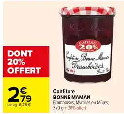 Carrefour Confiture BONNE MAMAN offre
