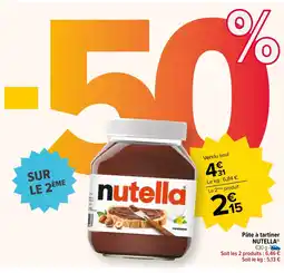 Carrefour Pâte à tartiner NUTELLAⓇ offre