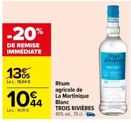 Carrefour Rhum agricole de La Martinique Blanc offre