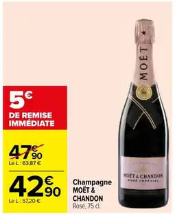 Carrefour Champagne MOËT & CHANDON Rosé, 75 cl. offre