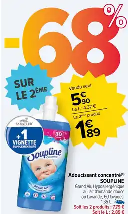 Carrefour Adoucissant concentré (d) SOUPLINE offre