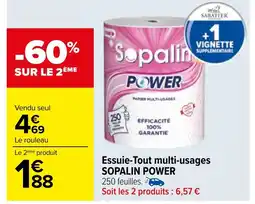 Carrefour Essuie-Tout multi-usages SOPALIN POWER offre