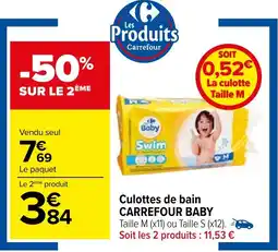 Carrefour Culottes de bain CARREFOUR BABY offre