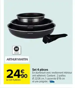 Carrefour Set 4 pièces offre