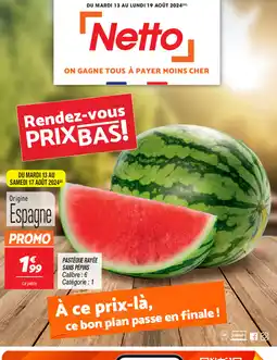 Netto PASTÈQUE RAYÉE SANS PÉPINS offre