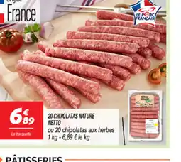 Netto 20 CHIPOLATAS NATURE NETTO offre
