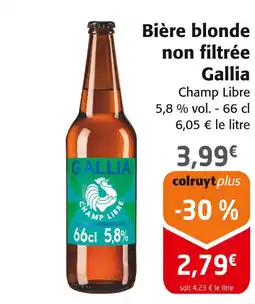 Colruyt Gallia Bière blonde non filtrée offre