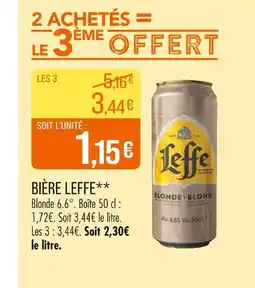 Match LEFFE BIÈRE offre