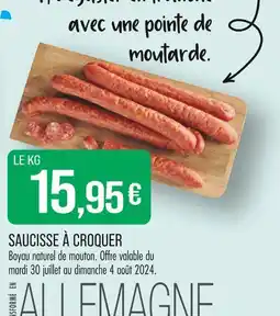Match SAUCISSE À CROQUER offre