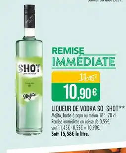 Match SO SHOT LIQUEUR DE VODKA offre
