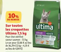 Maxi Zoo Ultima 10% DE REMISE Sur toutes les croquettes Ultima 7,5 kg offre