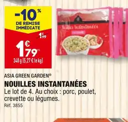 ALDI ASIA GREEN GARDEN NOUILLES INSTANTANÉES offre