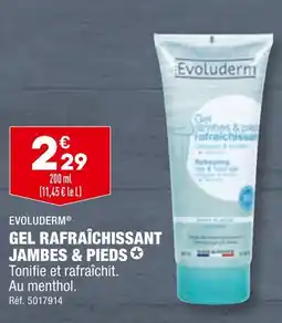 ALDI EVOLUDERM Gel Rafraîchissant Jambes & Pieds offre