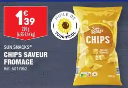 ALDI Sun Snacks Chips Saveur Fromage offre