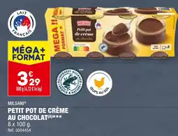 ALDI MILSANI Petit pot de crème au chocolat offre