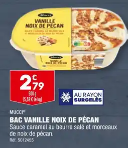 ALDI MUCCI BAC VANILLE NOIX DE PÉCAN offre