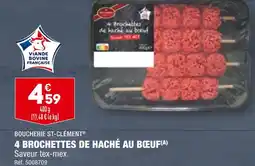 ALDI BOUCHERIE ST-CLÉMENT 4 Brochettes de haché au boeuf offre