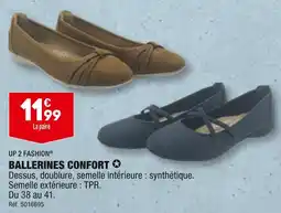ALDI UP 2 FASHION BALLERINES CONFORT offre