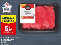 ALDI ST-CLÉMENT LE BOUCHER 4 STEAKS offre