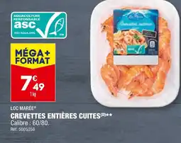 ALDI LOC MARÉE Crevettes entières cuites offre