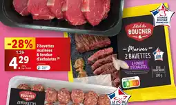 Lidl L'étal du BOUCHER 2 bavettes marinées & fondue d’échalotes offre