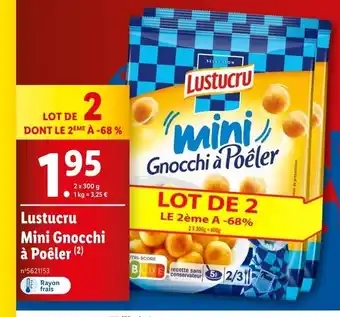 Lidl Lustucru Mini Gnocchi à Poêler offre