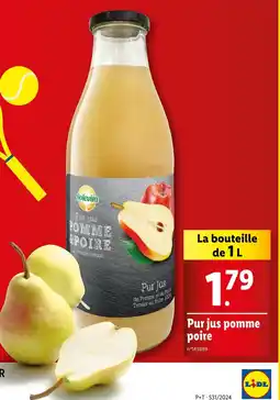 Lidl Solevita Pur jus pomme poire offre