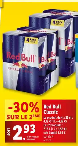 Lidl Red Bull Red Bull Classic offre